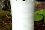 Blomvas vit blank glasyr